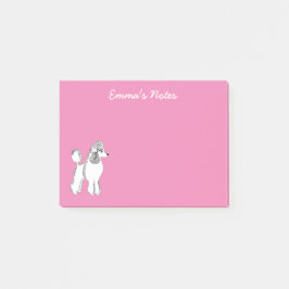 Notas Post-it® del Personalizado White Poodle de 4