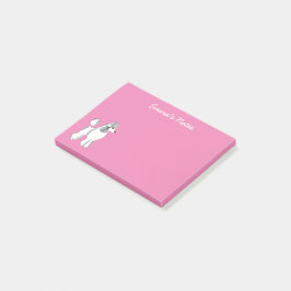 Notas Post-it® del Personalizado White Poodle de 4