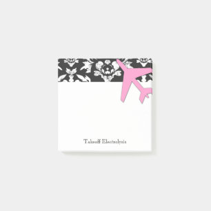 Notas Post-it® © del POST-IT del damasco del rosa del despegue d