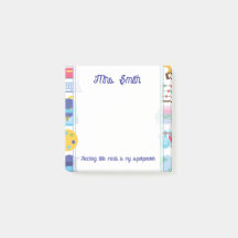 Notas post-it del profesor