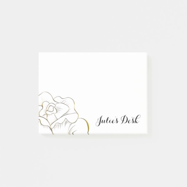 Notas Post-it del Rosa Gold personalizado (Anverso)