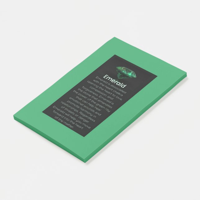 Notas post-it del Rótulo de joyería de Emerald Cry (En perspectiva)