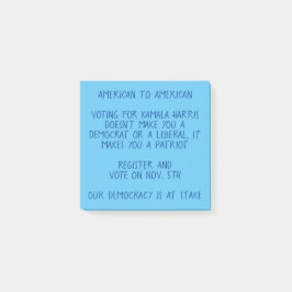 Notas post-it del voto estadounidense a estadounid