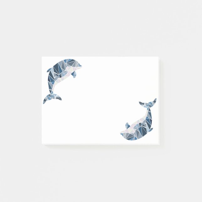 Notas Post-it® Delfín geométrico (Anverso)