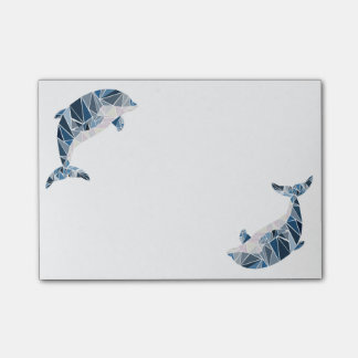 Notas Post-it® Delfín geométrico