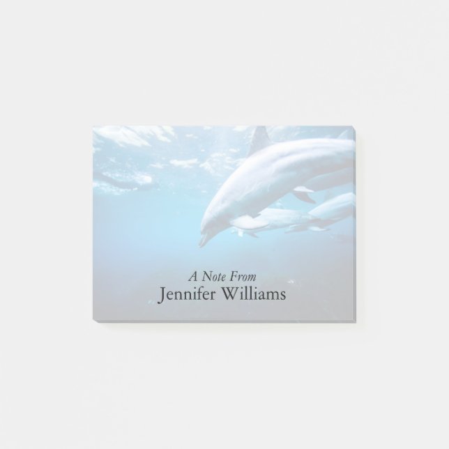 Notas Post-it® Delfínes subacuáticos (Anverso)