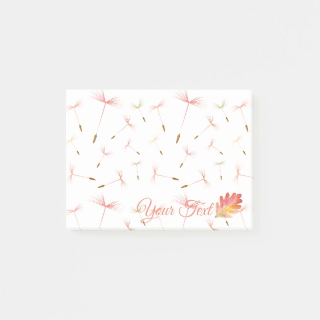 Notas Post-it® Delicados Dandelions & Autumn Leaf (Anverso)