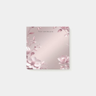 Notas Post-it® Delicate Pink Floral Post it Notes