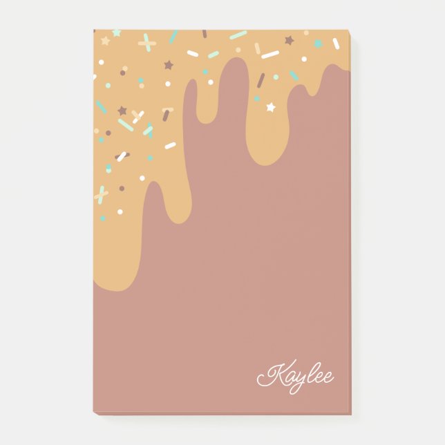 Notas Post-it® Deliciosa Escarcha De Caramelo Rocia Tu Nombre (Anverso)