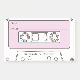 Notas Post-it® Demande de Musique "Cassette"