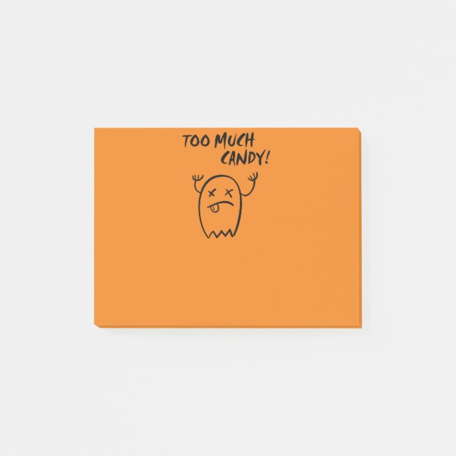 Notas Post-it® Demasiado dulce Halloween Fantasma Monotone (Anverso)