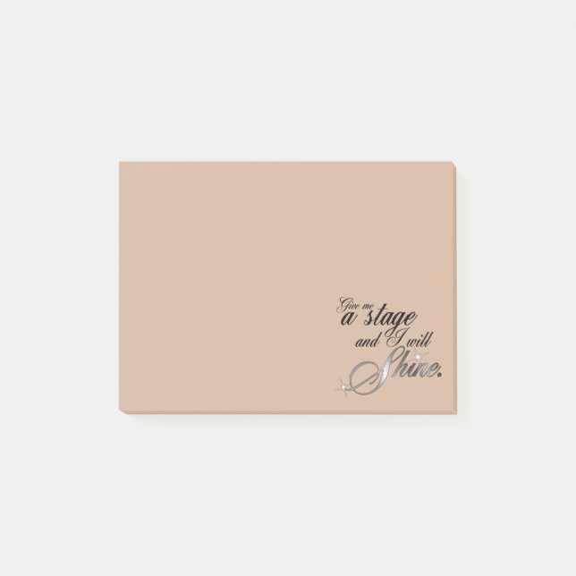 Notas Post-it® Déme una etapa y brillaré (Anverso)