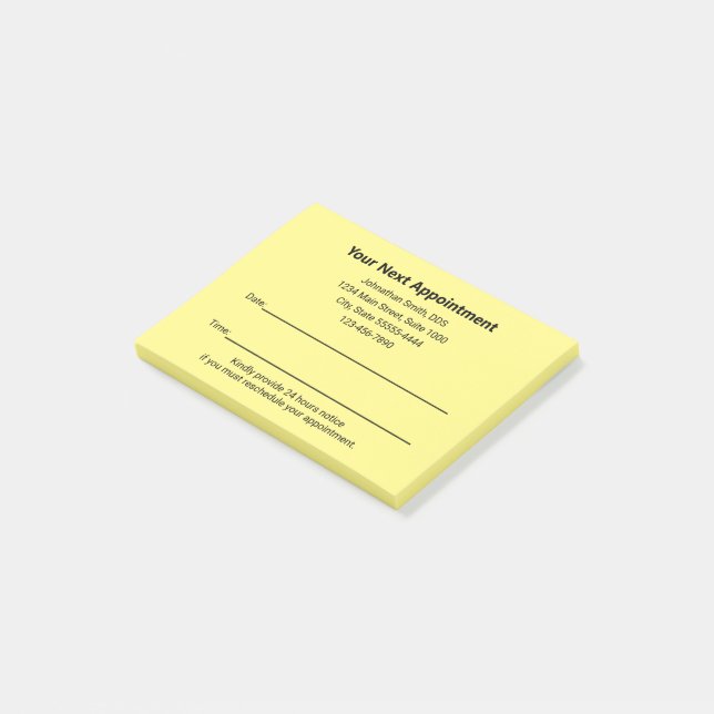 Notas Post-it® Dentist Office Su Próximo Recordatorio De Nombrami (En perspectiva)