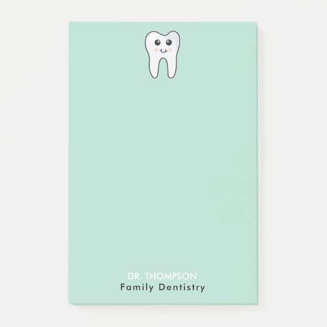 Notas Post-it® Dentista de la familia de los dientes (Anverso)