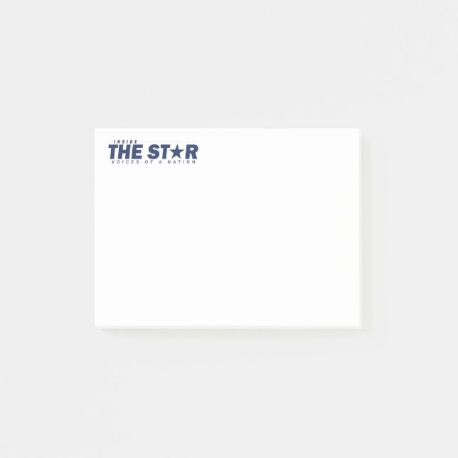 Notas Post-it® Dentro de la estrella el Poste-it® observa 4 x 3 (Anverso)