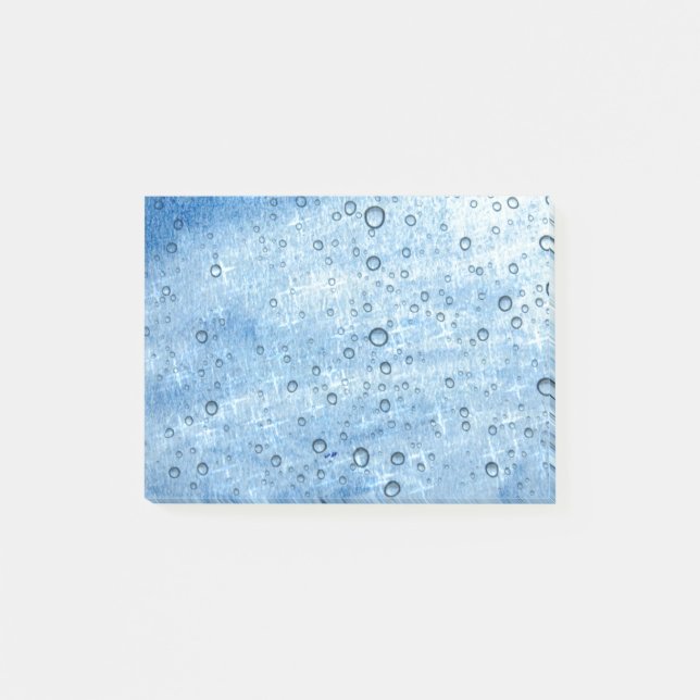 Notas Post-it® Descensos del agua azul (Anverso)