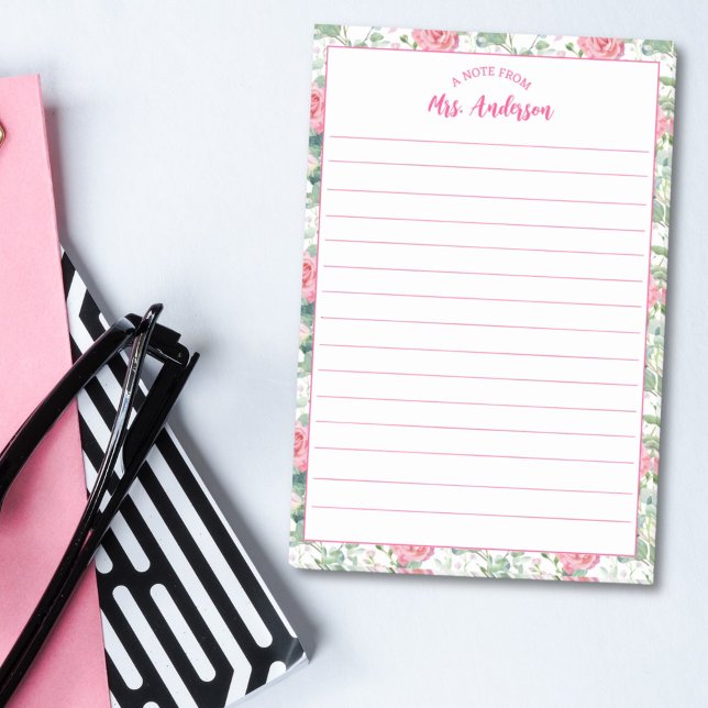 Notas Post-it® Desde El Escritorio De Cute Girly Floral Pattern (Subido por el creador)
