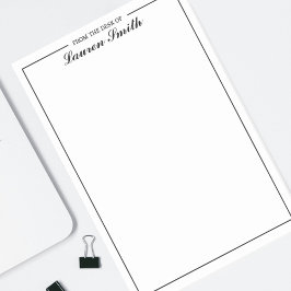 Notas Post-it® Desde El Escritorio De Elegante Guión Negro Minima