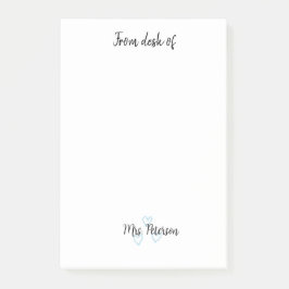 Notas Post-it® desde el escritorio de escucha añadir nombre de pr