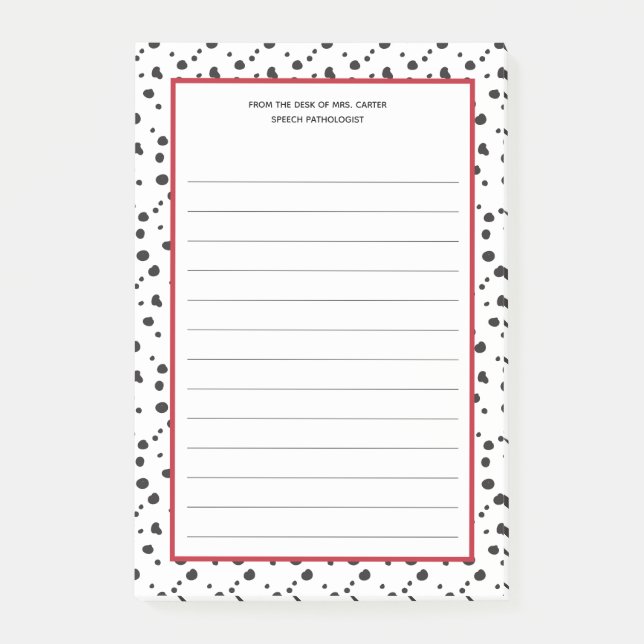 Notas Post-it® Desde el escritorio de | Mascota de la Escuela Dal (Anverso)