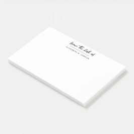 Notas Post-it® Desde El Escritorio De Simple Script Nombre Person