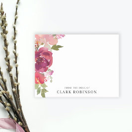 Notas Post-it® Desde El Escritorio Del Romántico Bouquet De Acuar
