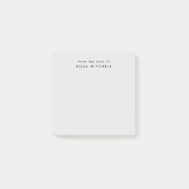 Notas Post-it® Desde el escritorio del simple gris monograma