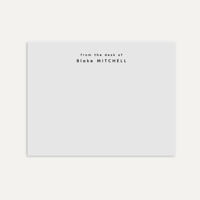 Notas Post-it® Desde el escritorio del simple gris monograma (Subido por el creador)