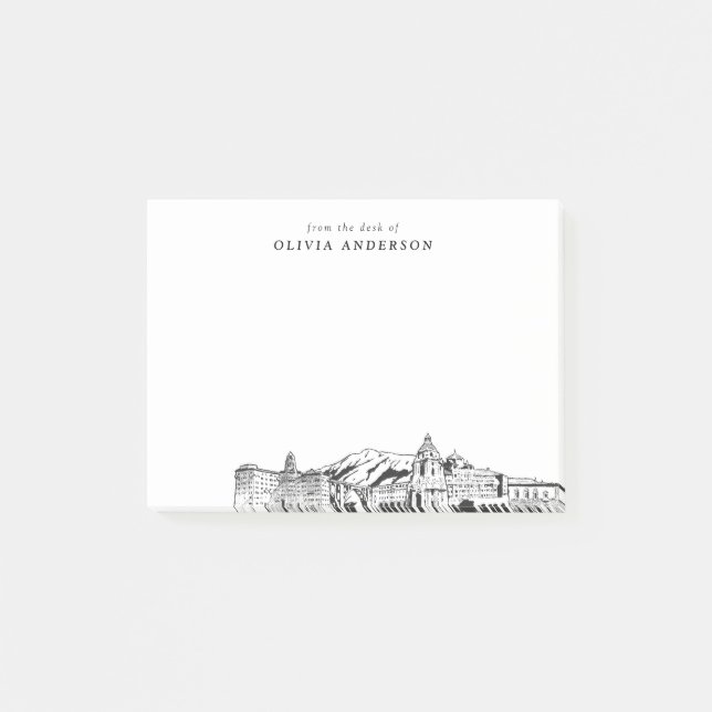 Notas Post-it® Desde el mostrador de Pasadena Skyline Personaliza (Anverso)