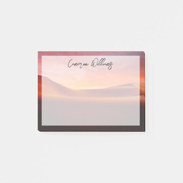 Notas Post-it® Desiertos | Paisaje del desierto en rollo (Anverso)