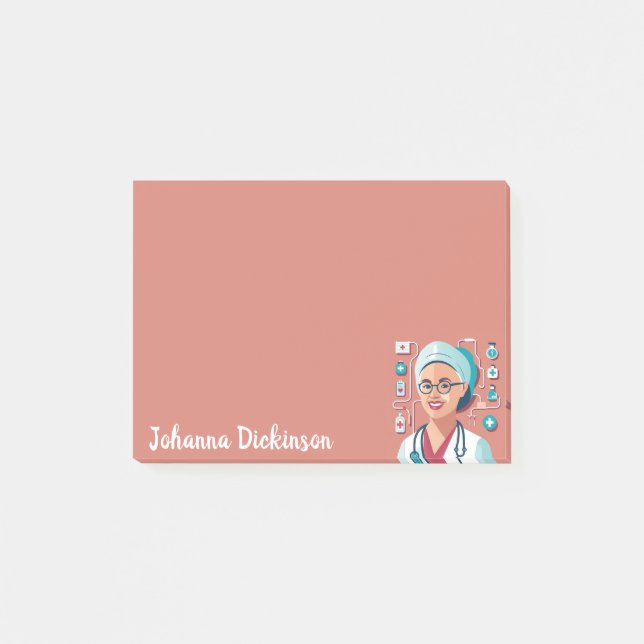 Notas Post-it® design sympa pour les infirmières (Anverso)