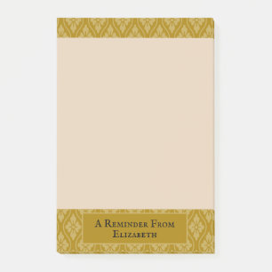 Notas Post-it® Desplazamiento japonés dorado personalizado
