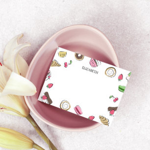 Notas Post-it® Dessert Doodles Nombre Personalizado