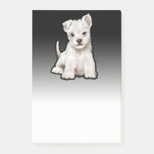Notas Post-it® Desvanecimiento negro del personalizado de cachorr