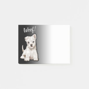 Notas Post-it® Desvanecimiento negro del personalizado de cachorr