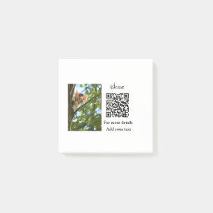 Notas Post-it® Detalles simples de nombres de animales Código QR