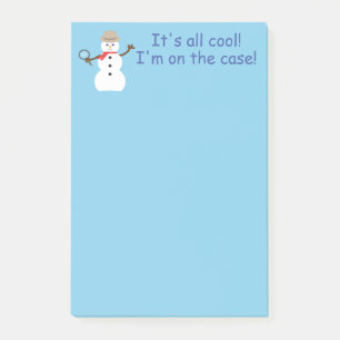 Notas Post-it® Detective de Snowman azul divertido y divertido