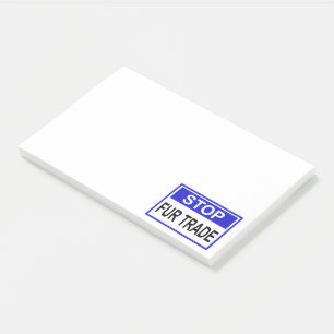 Notas Post-it® Detener la marca azul de comercio de combustibles