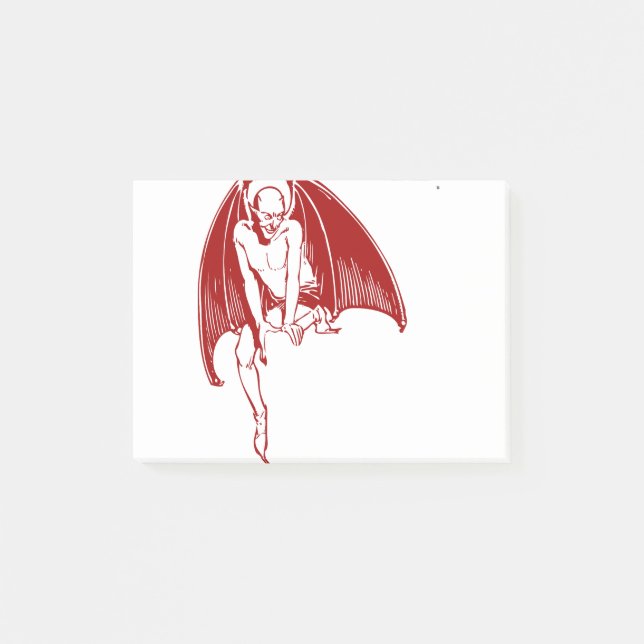 Notas Post-it® Devil Evil Demon Monster Wings Gothic (Anverso)