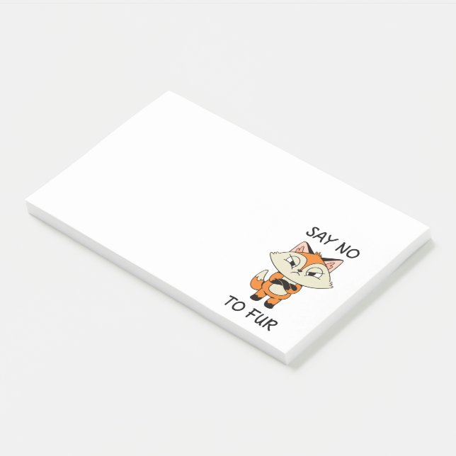 Notas Post-it® Di no a Fur - Sad Fox (En perspectiva)