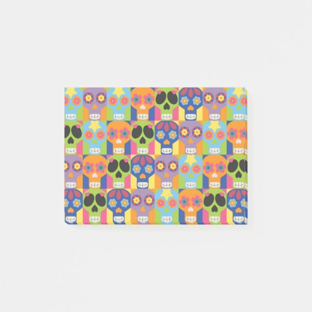 Notas Post-it® Día De Halloween Del Calavero Muerto (Anverso)