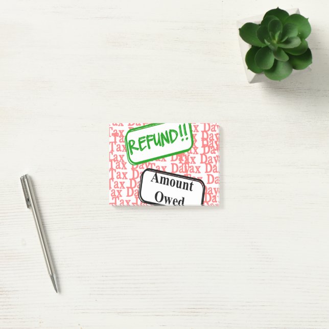 Notas Post-it® ¿Día de impuestos otra vez? (Oficina)