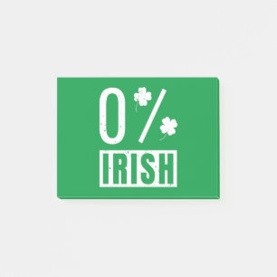 Notas Post-it® Día de San Patricio 0% Atractivo irlandés de cuatr