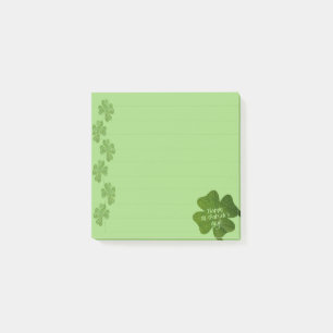 Notas Post-it® Día de San Patricio Trébol 