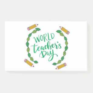 Notas Post-it® día mundial de los profesores