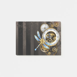 Notas Post-it® Diales Steampunk con libélula