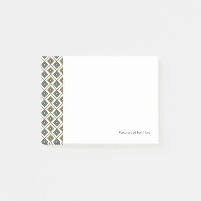 Notas Post-it® Diamante en verde (Anverso)