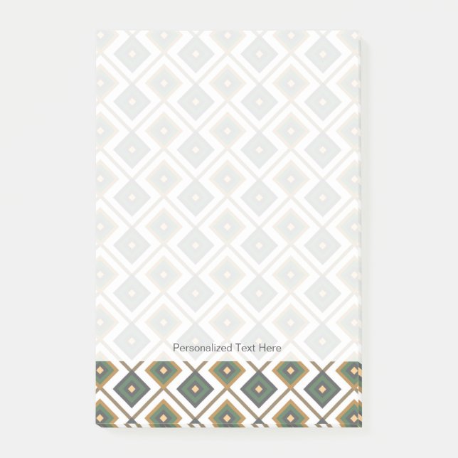 Notas Post-it® Diamante en verde (Anverso)