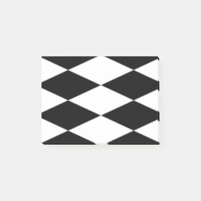 NOTAS POST-IT® DIAMANTES NEGROS Y BLANCOS (Anverso)