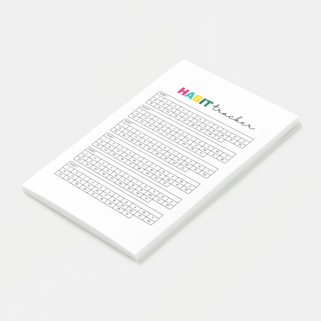 Notas Post-it® Diario de planificación de seguimiento de hábitos (En perspectiva)